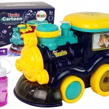 Bubbel-locomotief met licht en geluid – blauw
