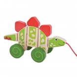Houten trekdinosaurus stegosaurus Bigjigs Baby