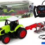 RC tractor 1:16 met rubberen wielen en afneembare ploeg