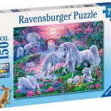 Ravensburger puzzel Eenhoorns in de gloed van de zonsondergang 150 stukjes