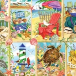 Puzzel Dag op het Strand 500 stukjes van Cobble Hill