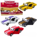 Klassiek metalen autootje 1:32 met pull-back aandrijving en openslaande deuren