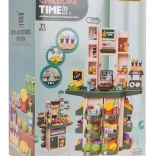 Kindersupermarkt met licht- en geluidseffecten + accessoires