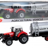 Speelgoedtractor met Tankwagen op Rode Aandrijving