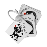 Contrasterende kaartjes met kleurelement voor baby’s