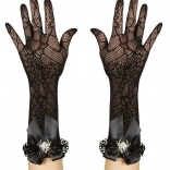 Armwarmers met spinnenwebmotief