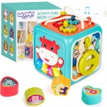 WOOPIE interactieve sensorische Montessori-kubus 6-in-1 met vormenstoof