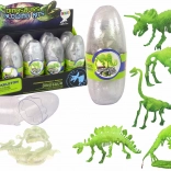 Lichtgevende 3D mammoetskelet in een plastic ei