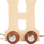Houten wagon met letter H voor treinbaan small foot