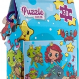 Puzzel zeemeermin 30 stukjes 29 × 18 cm