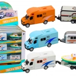 Speelgoed Off-road Auto Met Boot of Caravan Metalen Aandrijving