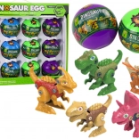 Set schroefbare dinosaurus-eieren, 12 stuks, kleurrijk