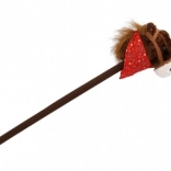 kinderen pluchen paard op stok