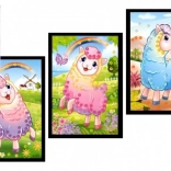 Pailletten mini-afbeelding lama 10 × 16 cm