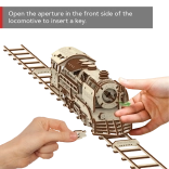 Houten 3D-puzzel WOODEN CITY Express met rails