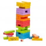 Kleurrijke wankeltoren BIGJIGS TOYS