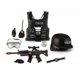 Politievest met Tsjechische opschriften en accessoires – kinderpolitieset