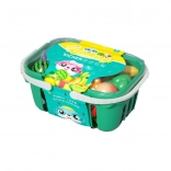 Mand met snijfruit en groenten