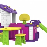 Grote kinderhuisje met veranda 5in1 paars