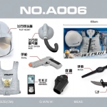 Set van kleine piloot met interactieve pistool en verstelbare helm