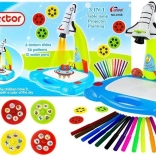 Kinderprojector raket voor tekenen met 36 afbeeldingen