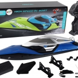RC-motorboot 2,4G Verlichting 30 km/u Blauw