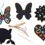 Goki krasplaatjes met regenboogeffect om op te hangen – mix van motieven