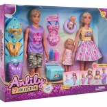 Familie strandset met poppen en accessoires