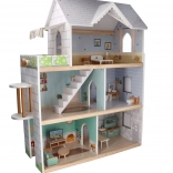 Grote houten poppenhuis
