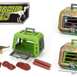 Dinosaurus in kooi met accessoires