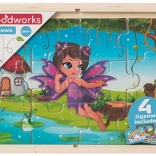 Houten puzzels Feeën en Eenhoorns
