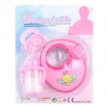 Set accessoires voor poppen – flesje, speen en slabbetje