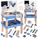 Grote houten kinderwerkbank met gereedschap