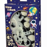 Lichtgevende decoraties voor muur en plafond – sterren en hemellichamen, 41 stuks