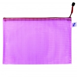 Mat roze envelop met rits A4