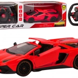Rode op afstand bestuurbare raceauto 1:12 met openslaande deuren