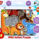 Houten Safari-puzzel voor kinderen