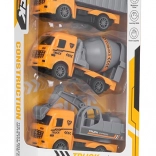 Set bouwvoertuigjes voor kinderen – betonmixer, kipper, graafmachine en tankwagen