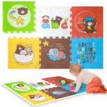 Humbi schuimpuzzelmat XXL dieren en letters 6 delen 165 × 112 × 1,5 cm