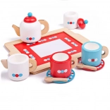 Houten theeservies met stippen BIGJIGS TOYS