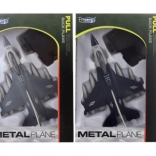 Metalen vliegtuig met terugtrekfunctie op batterijen