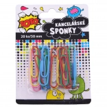 Kleurige paperclips 50 mm