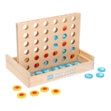 Houten spel Vier op een rij dag en nacht