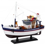 Decoratief model van vissersboot met uitrusting 37x34 cm