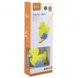 Houten duw-speeltje Eendje Viga