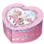 Pecoware speeldoos hart met eenhoornmotief
