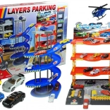 Meerniveaugarage met autootjes en helikopter
