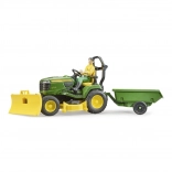 Tuintractor JOHN DEERE X949 met tuinierfiguur van BRUDER