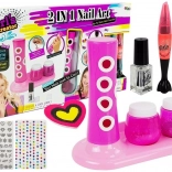 Nagelversierset voor kinderen met glitterdispenser en gekleurde stickers