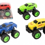 Terreinwagen met terugtrekmechanisme, grote wielen 13 cm, plastic